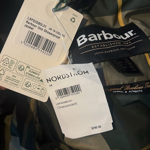 Barbour Una Showerproof Jacket NWT - Picture 5 of 6